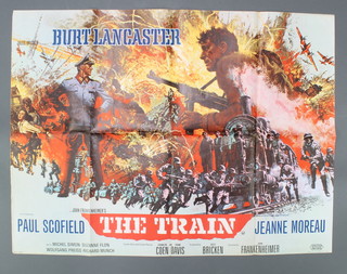 A UK Quad film poster "The Train" (1964) starring Burt Lancaster, Paul Scofield and Jean Moreau 30" x 40" 
