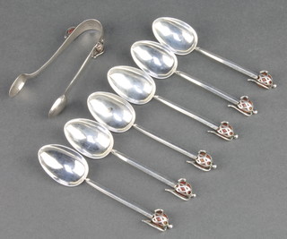 A set of 6 Victorian novelty silver teaspoons with Claymore handles Birmingham 1899 