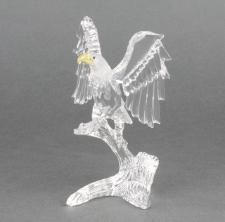 A Swarovski Crystal figure of a bald eagle 5" boxed