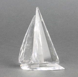 A Swarovski Crystal figure of a yacht - Sailing Legend 4" boxed