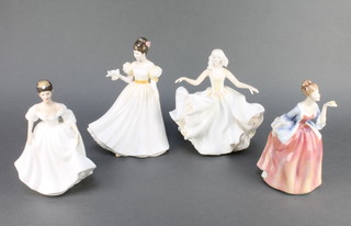 Four Royal Doulton figures - Sweet Seventeen HN2734, Kathleen HN3609 9", Angela HN2389 8" and Fleur HN2369 8" 
