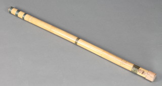 A Hardy bamboo rod tube 38" to suit a Hardy gold medal 9' 3 piece rod 