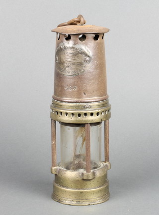 A Rest Miner's Safety lamp no.1 marked 462 (glass damaged)