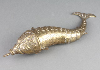 A 19th Century brass articulated fish 13" 