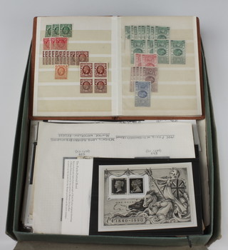 14 penny reds together with a collection of unmounted stamps, presentation stamps etc 