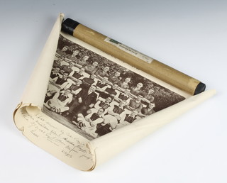 Arsenal Football Club, 3 News Chronicle black and white team photographs of The 1933-34,  1934-35 and 1935-1936  teams, 10" x 15", together with original postage sheaths 
