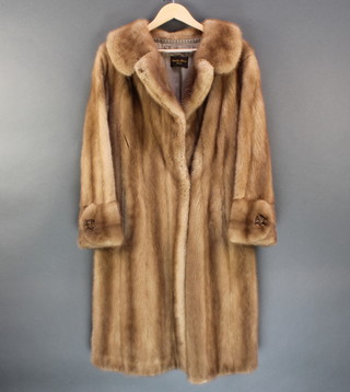 Charles Moss, a lady's light mink full length fur coat (some slight moult)