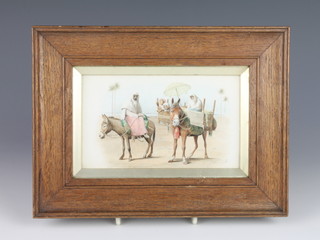 Frederick Hancock (b1894), watercolours, signed in pencil, Egyptian studies of figures with camels and donkeys 3 1/2" x 6" (3) 