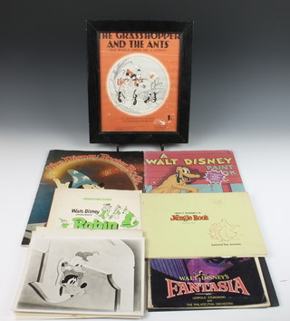 Walt Disney a Fantasia programme, 1 other with Leopold Stokowski and The Philadelphia Orchestra ,foyer cards - Robin Hood, Jungle Book etc 