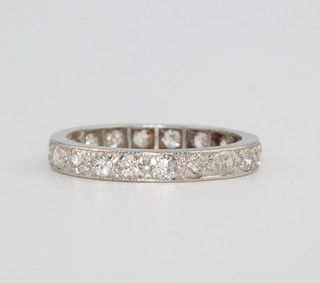 A white gold eternity ring size M