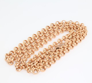 A 9ct rose gold necklace, 12 grams