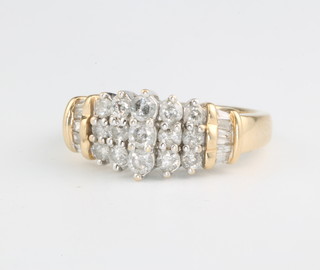 A 14ct yellow gold diamond ring size O