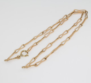 A 14ct yellow gold fancy link necklace 6.5 grams