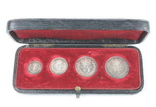 An 1866 Maundy set in a fitted case