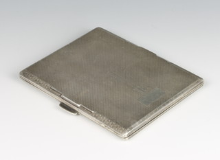 An Art Deco silver cigarette case Birmingham 1937, 157 grams