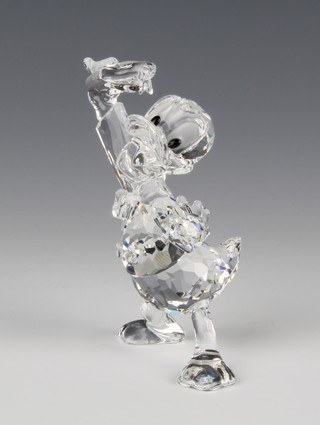 A Swarovski figure "Donald Duck" No 687339/9100000004, designed by Heinz Tabbershot, 3 1/2" contained in a fitted box