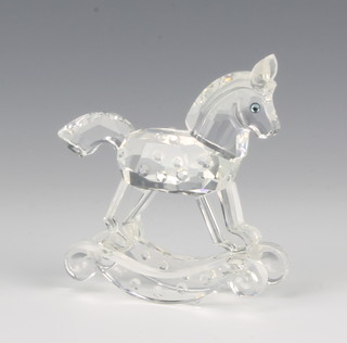 A Swarovski figure "Rocking Horse" No 183270/7479000001, designed by Gabrielle Stamey, 3"h contained in a fitted box