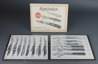 A late 1930/40's Remington no.C-5 catalogue (pages 45 and 56 having been removed and framed) 