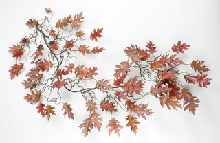 Curtis Jere, Jerry Fels (1919-2007) & Curtis Freiler (1910-2013)
Wall sculpture "Autumn Oak Leaves" in copper and brass 49" x 26"