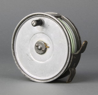 A Hardy Bros Hydra centre pin fishing reel 3 1/2"