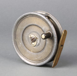A Hardy Bros Unique 3 3/8" trout fly reel horsehoe latch