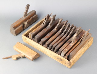 14 various 19th Century wooden moulding planes