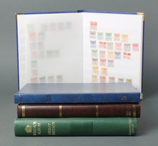 A stock book of various Victorian Penny Reds, a green Windsor album of GB stamps including Penny reds, Victoria - Elizabeth II, an album of various Edward VIII, George VI and later GB stamps in blocks and a stock book of various GB stamps Victoria and later 