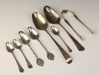A George III silver table spoon, London 1809,minor  flatware 222grms