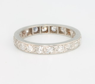 A white gold eternity ring size M