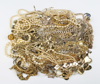 A quantity of Victorian and later costume jewellery