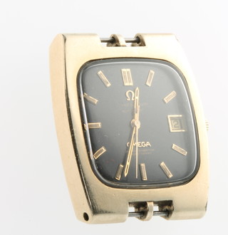 A vintage gentleman's Omega gilt cased constellation automatic calendar wristwatch 40mmx 33mm