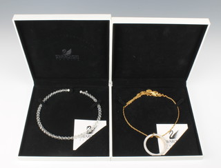 Two Swarovski crystal necklaces , boxed