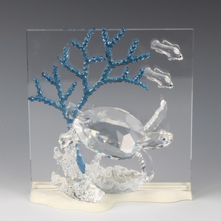 A Swarovski "Wonders of the Sea - Eternity (Colour)" No 684266/9100000008, by Michael Stamey 8" h boxed, contained in a fitted box