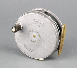 A Hardy Perfect 3 7/8 fly fishing reel with move brass foot, circa 1926 