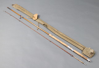 Hardy Bros., The No.1 Corbett split cane spinning fishing rod, contained in a Hardy bag