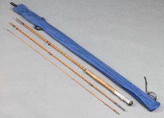 A 9ft split cane trout fishing rod 
