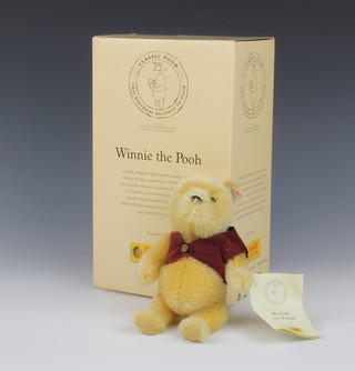 A Steiff Classic Pooh bear for the 75th anniversary of Pooh Bear 2001 18cm h 