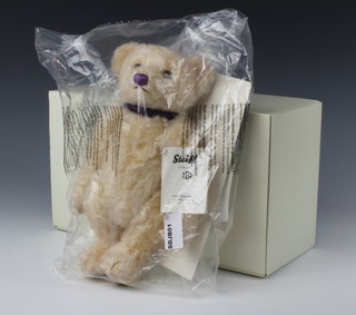 A Steiff 2012 Golden Jubilee limited edition bear, boxed and complete with original plastic wrapping 11cm 