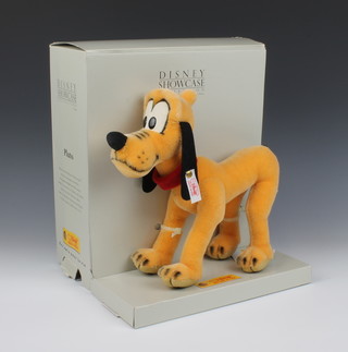A Steiff limited edition Disney Showcase collection figure of Pluto 26cm, boxed and with certificate 