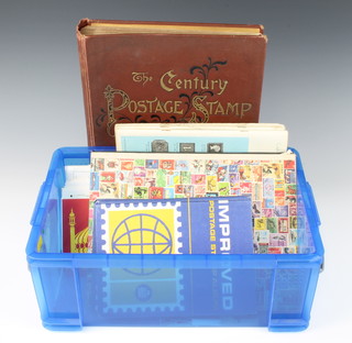 2 Improved postage stamp albums of used world stamps, 2 stock books of used world stamps, a collection of first day covers and an empty Sentry postage stamp album 