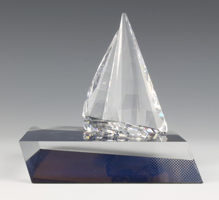 A Swarovski "Sailing Legend" No 619436/7476000006 designed by Heinz Tabertshofer, contained in a fitted case 