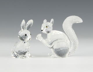A Swarovski figure "Squirrel" (10th SCS anniversary) No 208433/7400097001 designed by Anton Hirzinger together with a Swarovski "Rabbit Mother" No 014850/7623055000 designed by Adi Stocker, contained in a fitted box 