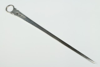 A George III silver meat skewer 30cm in length, London  1777, 87 grams 