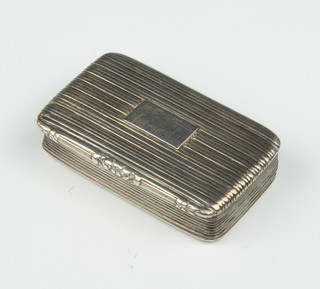 A William IV silver snuff box Birmingham 1834 by Joseph Willmore 37 grams 