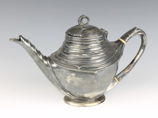 A Continental Art Nouveau silver plated teapot 