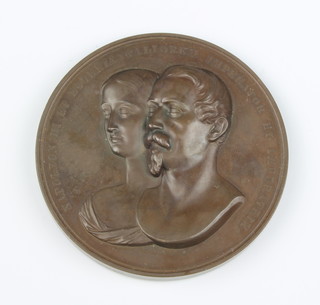 A Napoleon III bronze commemorative medallion 