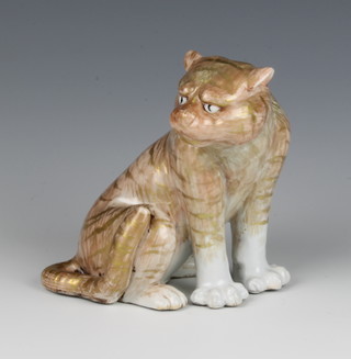 A Chinese Imari figure of a seated tiger 14cm 