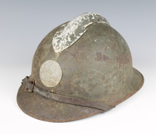 A French World War One Adrian steel helmet 
