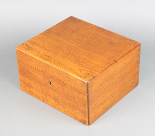 A Dunhill square cedar humidor with hinged lid 13cm h x 24cm w x 22cm d 
