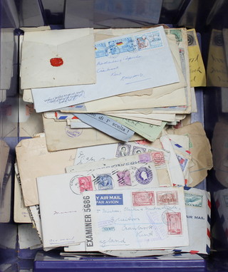 A collection of loose world stamps, envelopes etc 